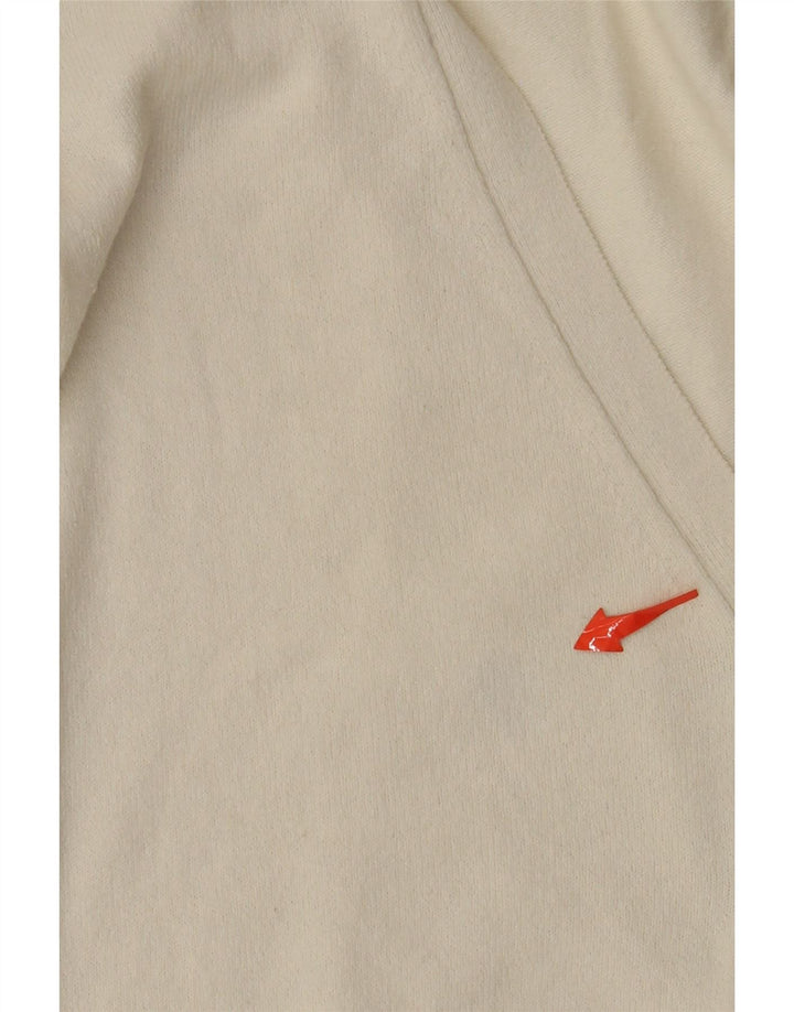 FILA Womens Cardigan Sweater UK 8 Small Off White Cotton