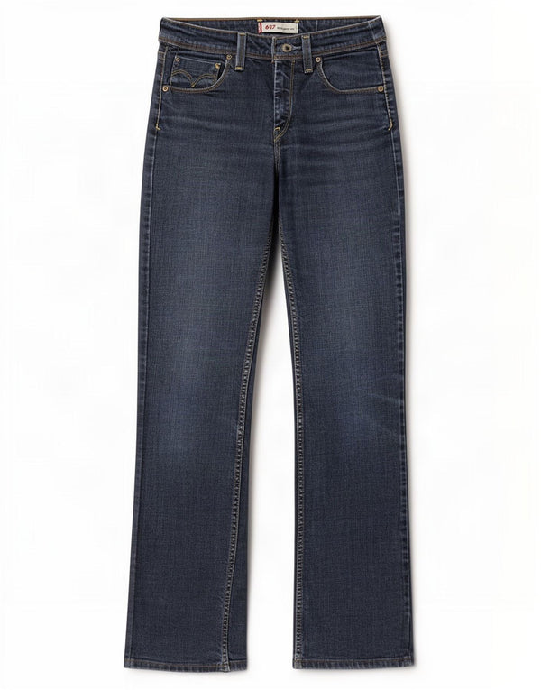 Женские прямые джинсы Levi's 627 W27 L32 синие, хлопок