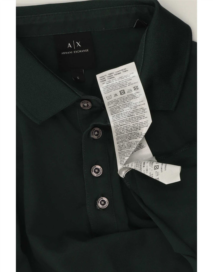 Мужская рубашка-поло Armani Exchange, маленькая зеленая, хлопок