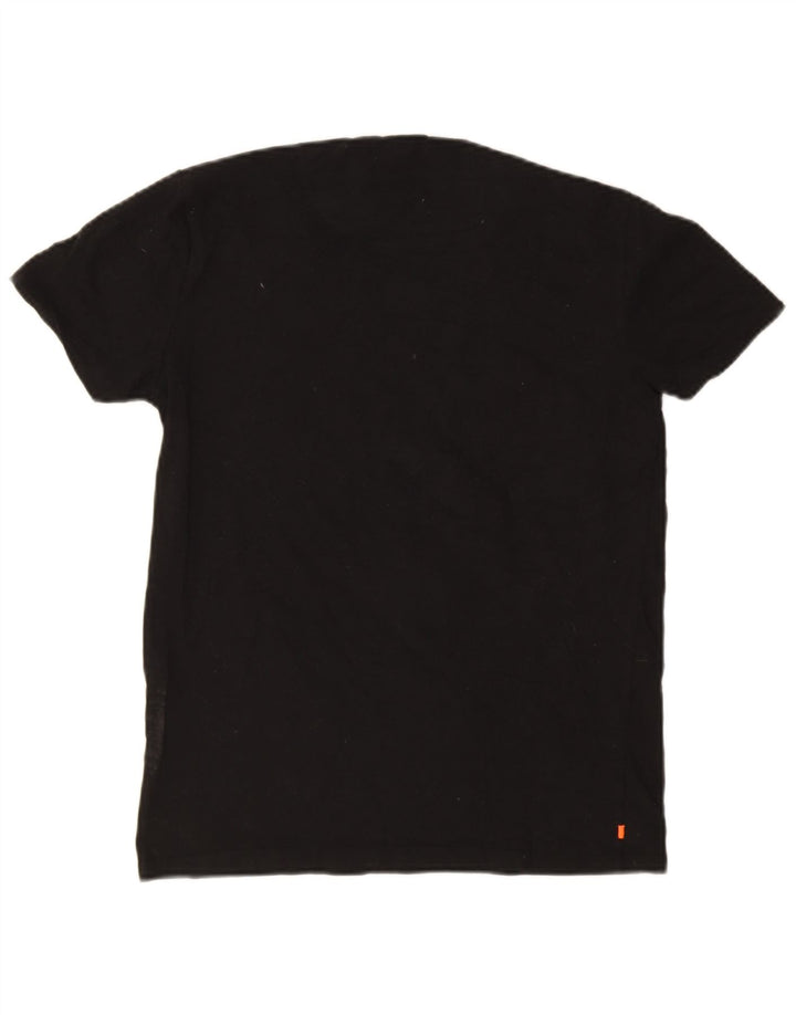 Мужская футболка Superdry Slim Fit, топ среднего размера, черный хлопок