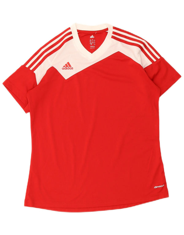 Женская футболка Adidas Climacool Top UK 16/18, большой красный цветной блок