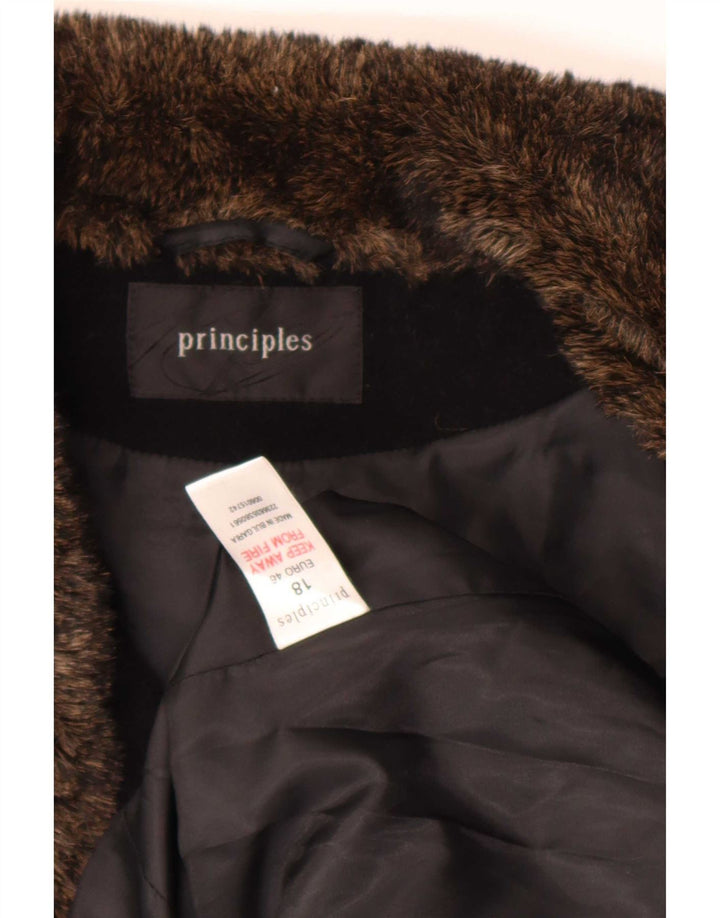 Principles Женский пиджак UK 18 XL, черная шерсть