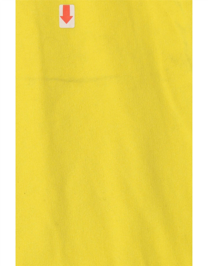 KARL LAGERFELD Womens Sweatshirt Jumper UK 14 Medium Yellow Cotton Vintage Karl Lagerfeld and Second-Hand Karl Lagerfeld from Messina Hembry 