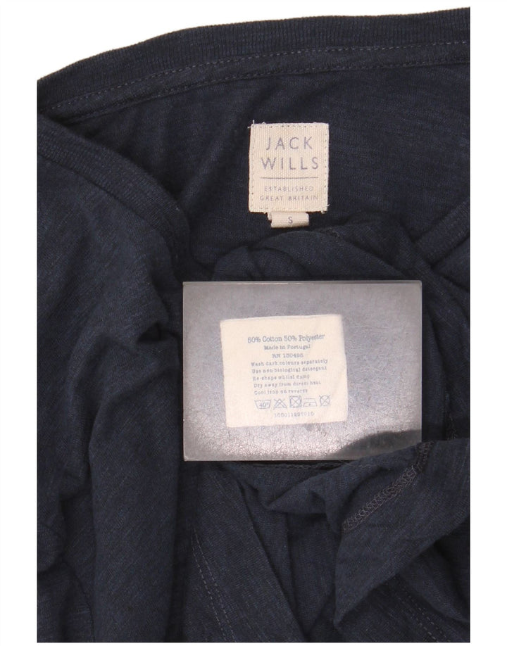 Мужской топ Jack Wills с длинным рукавом, маленький, темно-синий, хлопок