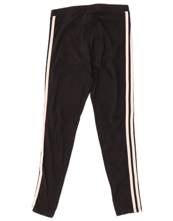 Женские леггинсы Adidas UK 10, маленькие черные хлопковые