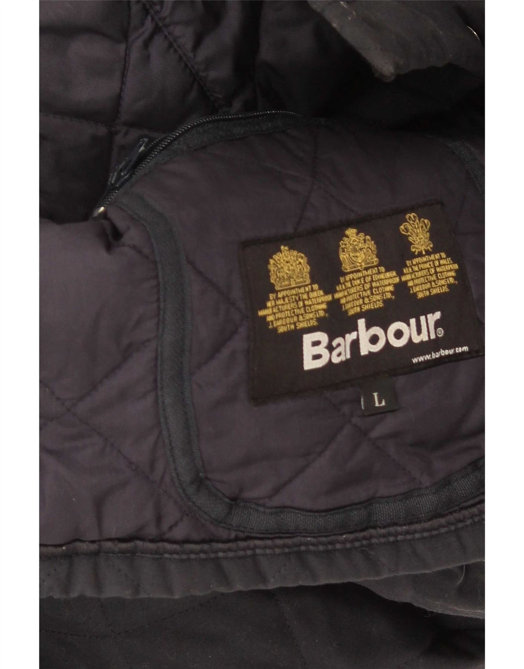 Мужская стеганая куртка Barbour UK 40, темно-синяя, большая
