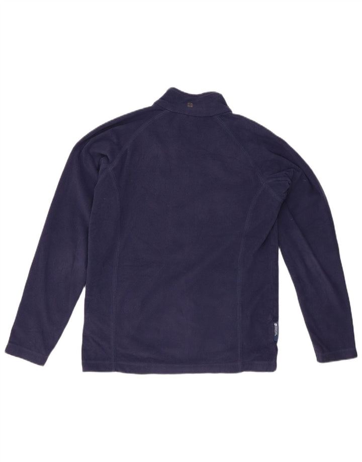 MOUNTAIN WAREHOUSE Boys Fleece Jacket 12-13 Years Navy Blue Polyester
