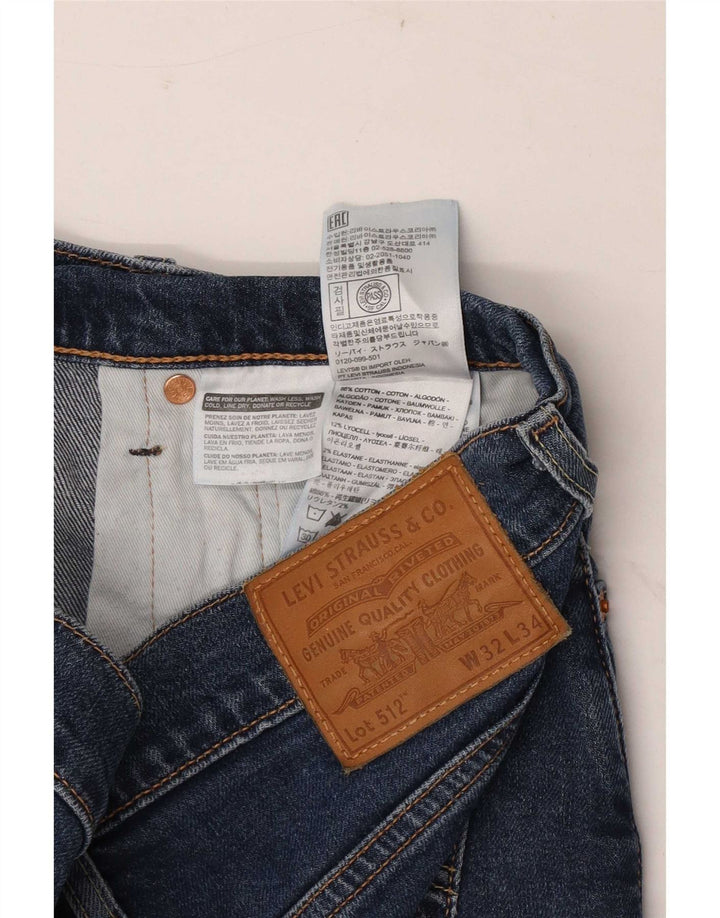 Женские джинсовые шорты Levi's 512 W32, средний синий, хлопок