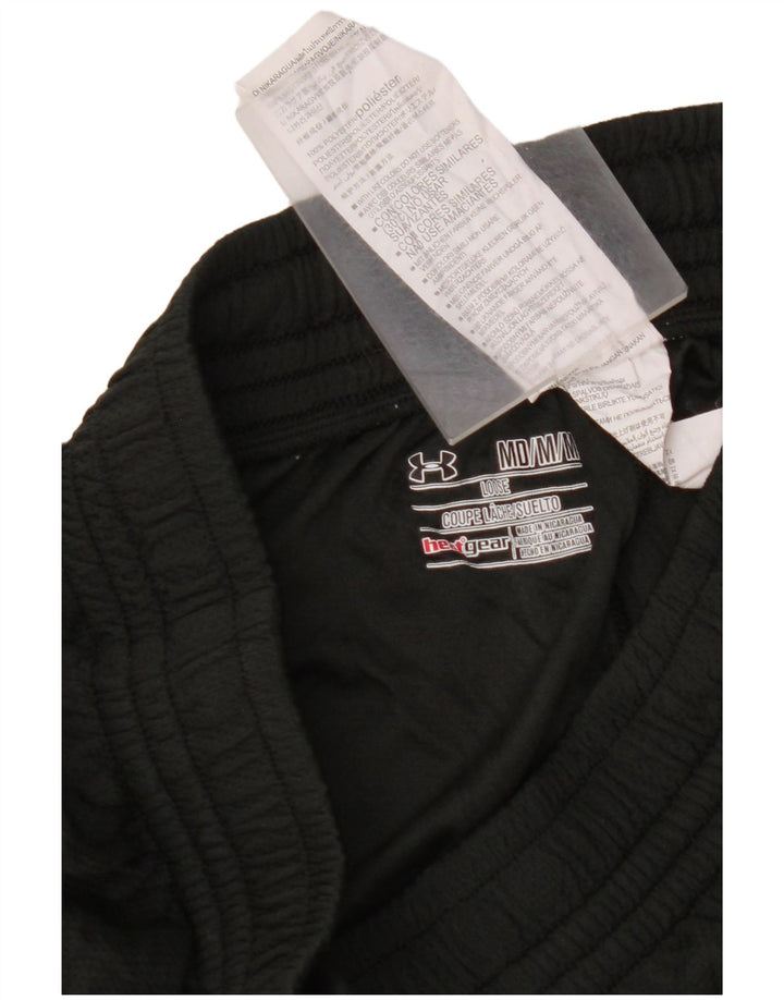 Мужские спортивные шорты UNDER ARMOR Heat Gear, средние черные с цветными блоками