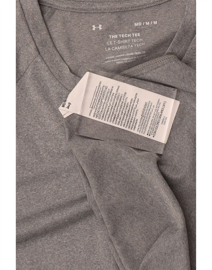 UNDER ARMOUR Mens T-Shirt Top Medium Grey Polyester