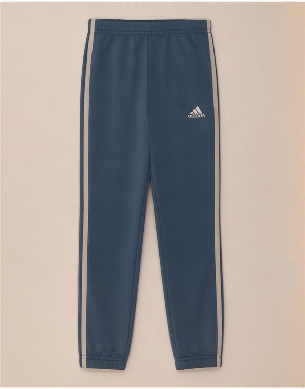 Спортивный костюм Adidas для мальчиков, брюки для бега, 7-8 лет, синий полиэстер