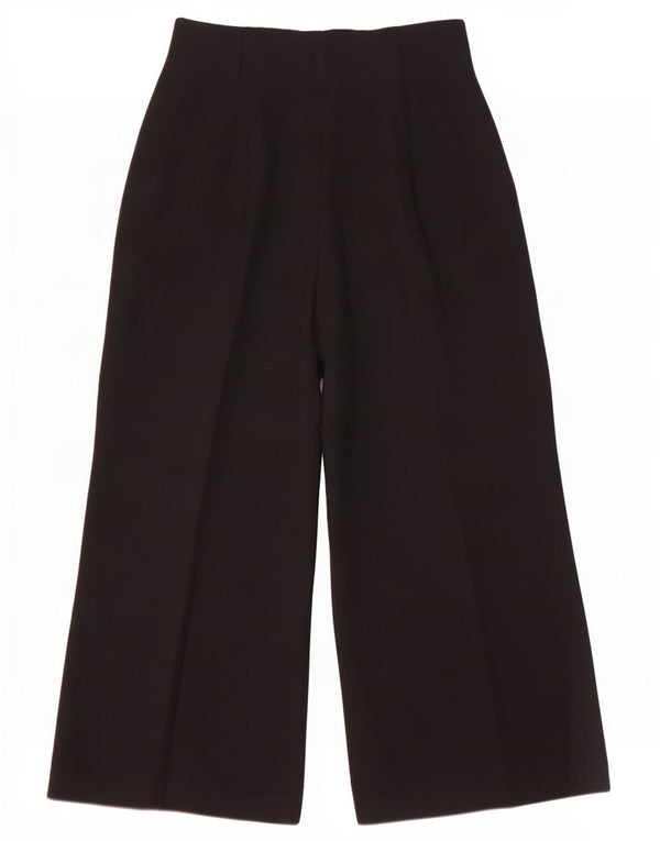 Zara Женские широкие укороченные брюки W27 L24 черные