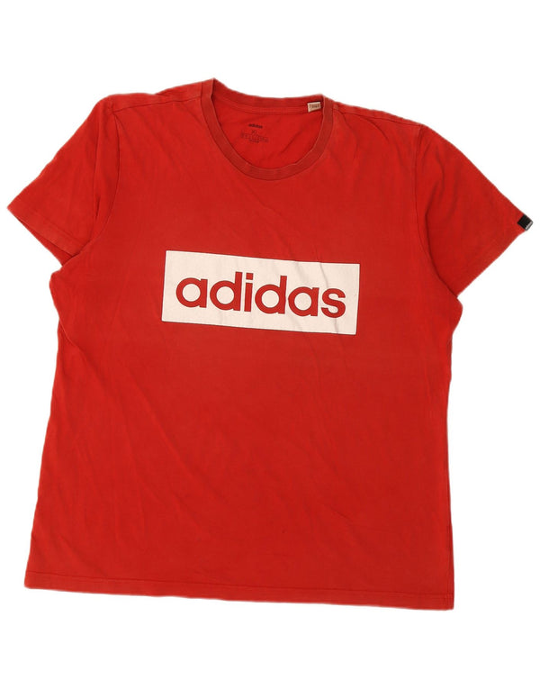 ADIDAS Мужская футболка с рисунком Top XL Красный Хлопок