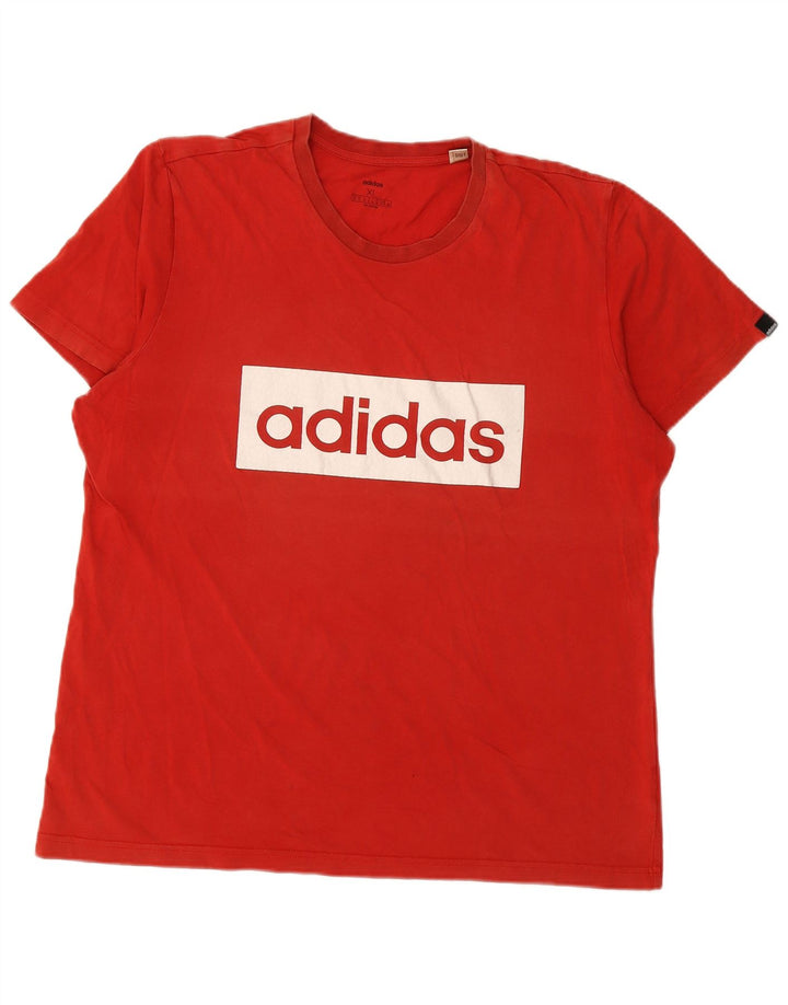 ADIDAS Мужская футболка с рисунком Top XL Красный Хлопок