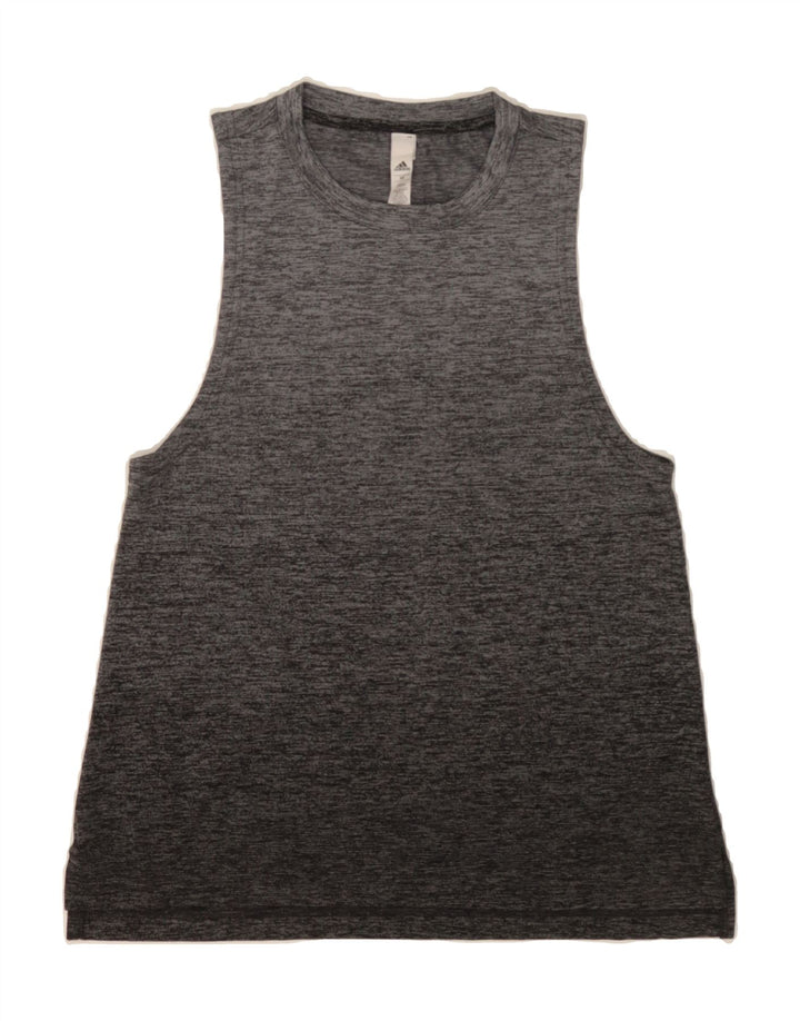 ADIDAS Womens Climalite Vest Top UK 6 XS Grey Flecked Polyester Vintage Adidas and Second-Hand Adidas from Messina Hembry 