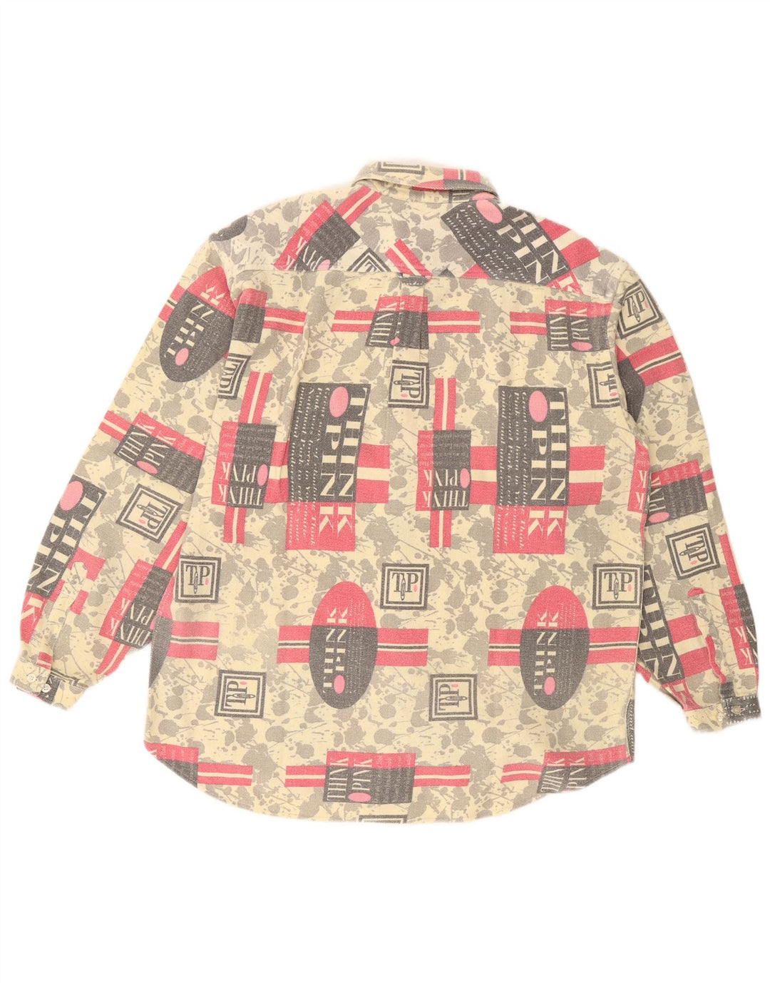 Think Pink Мужская фланелевая рубашка с рисунком XL, разноцветный хлопок с геометрическим рисунком