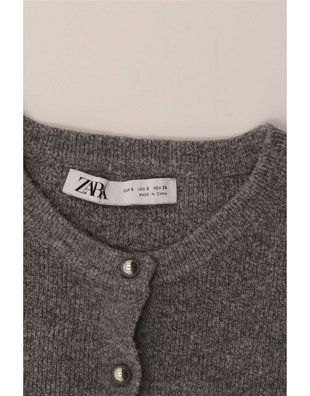 Женский укороченный кардиган Zara UK 10, маленький серый цвет