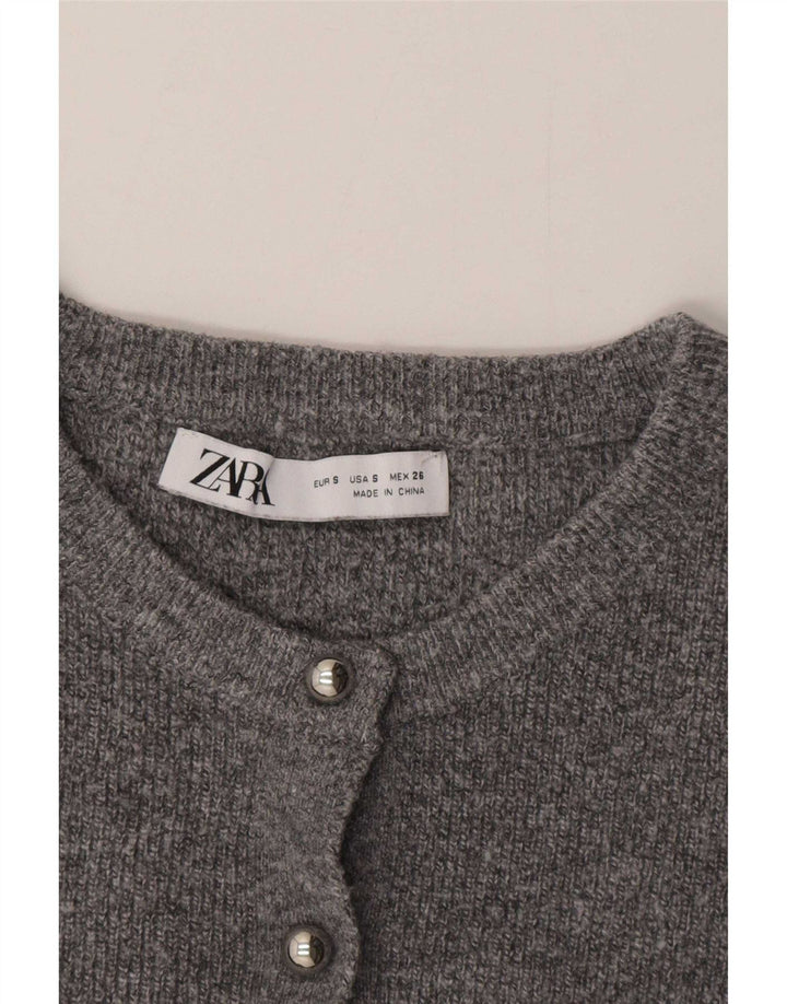 Женский укороченный кардиган Zara UK 10, маленький серый цвет