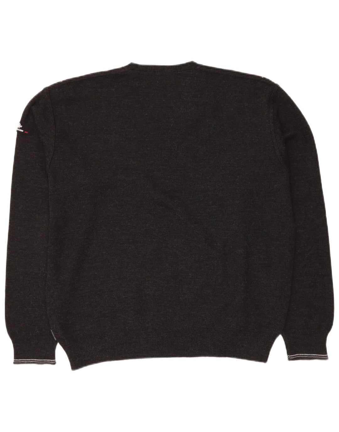 Мужской джемпер с v-образным вырезом Il Granchio, большой серый шерстяной свитер с геометрическим рисунком