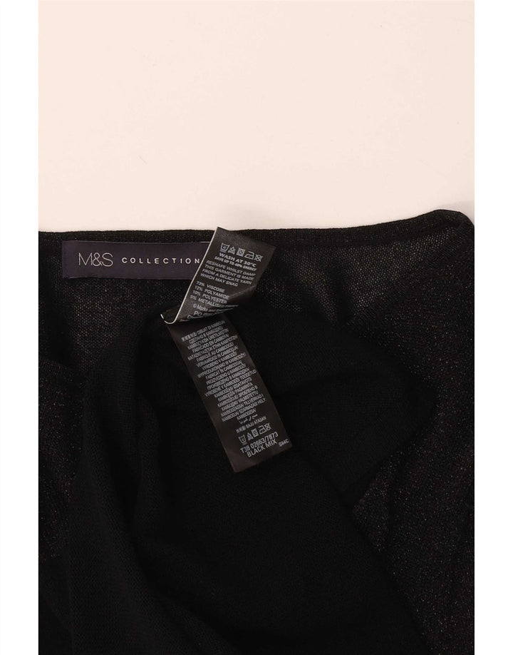 Женский топ с длинным рукавом Marks & Spencer UK 18 XL, черный вискоза