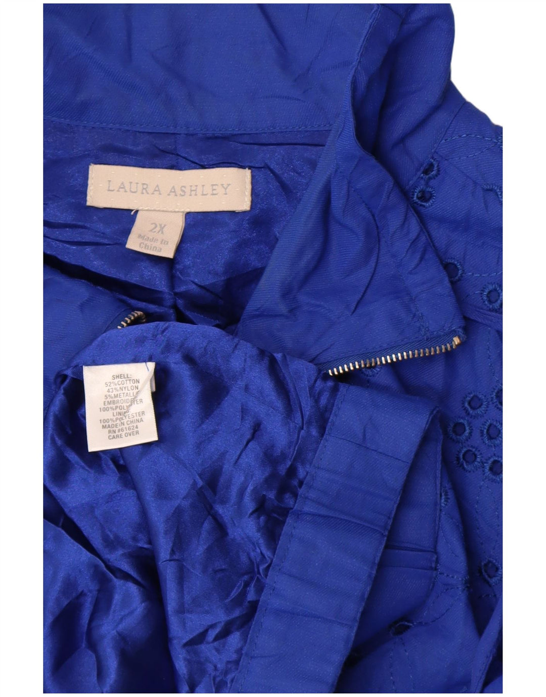Женский бомбер Laura Ashley UK 20 2XL, синий хлопок