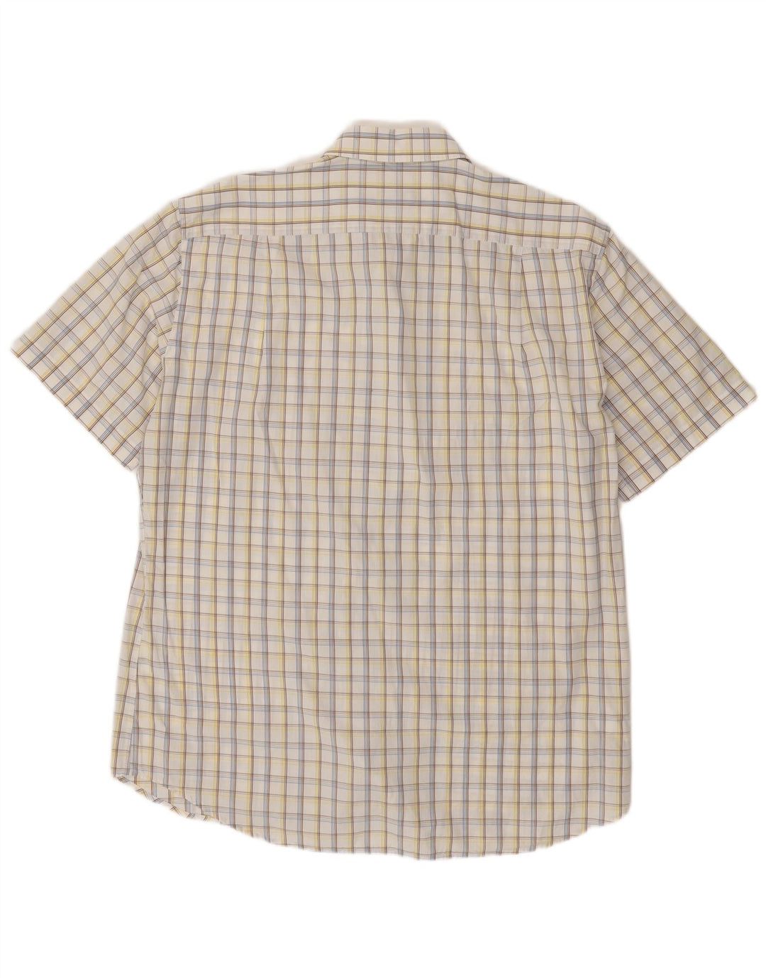 Мужская рубашка с коротким рукавом HUGO BOSS, размер 16 1/2 42, большая белая клетка, хлопок