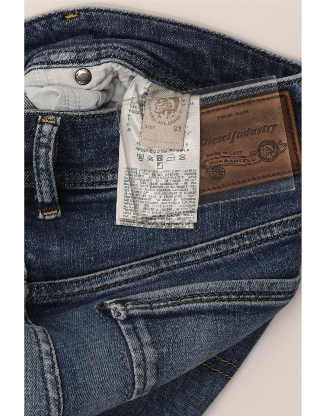 Мужские джинсы скинни DIESEL W31 L30 синие, хлопок