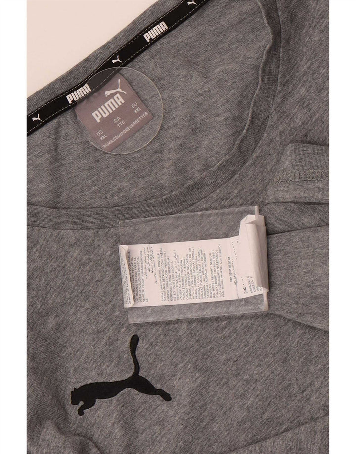 Мужская футболка Puma 2XL серая, хлопок