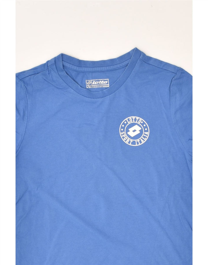 LOTTO Boys T-Shirt Top 9-10 Years 2XS Blue Cotton | Vintage Lotto | Thrift | Second-Hand Lotto | Used Clothing | Messina Hembry 