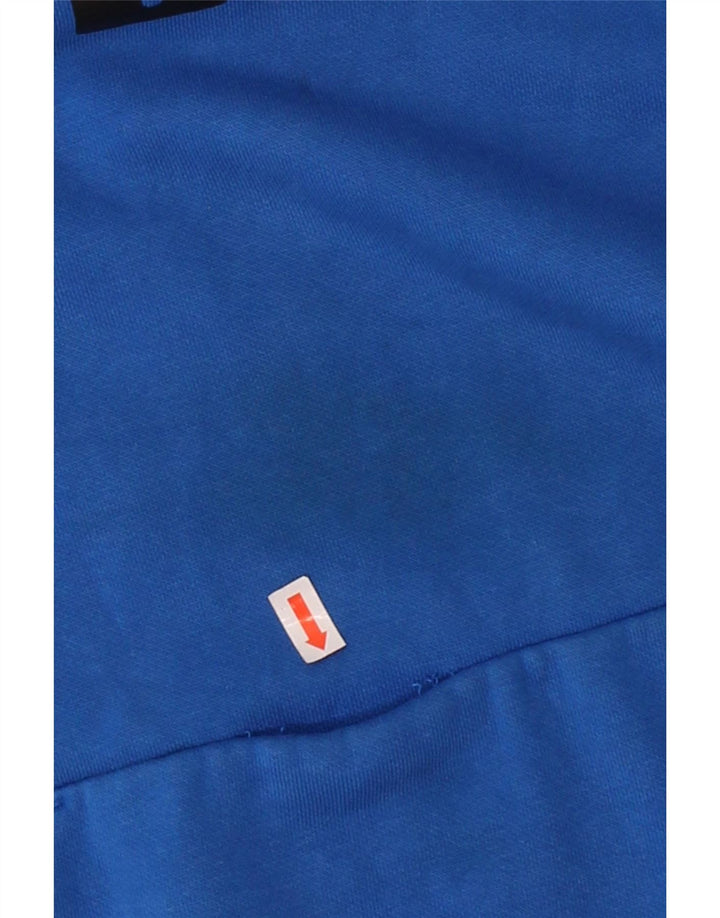 PUMA Mens Graphic Hoodie Jumper Medium Blue