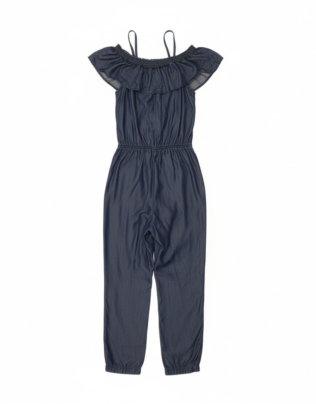 LIU JO Womens Denim Off Shoulder Jumpsuit IT 42 Medium Blue Lyocell