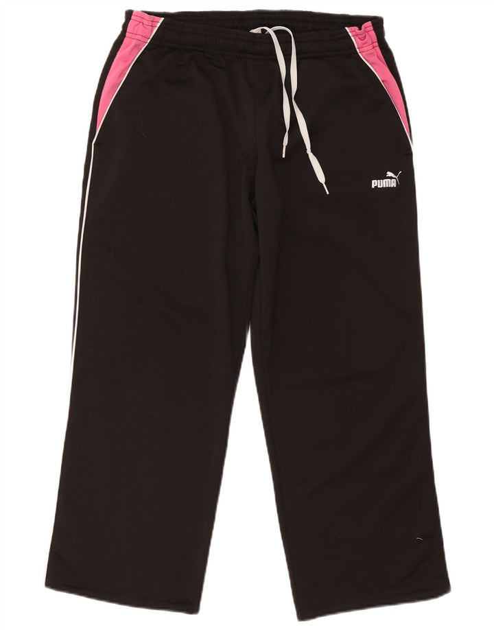 Женские спортивные брюки Puma UK 14, средний черный, полиэстер с цветными блоками