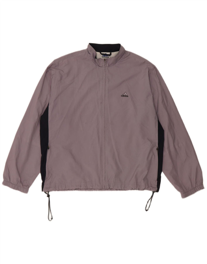 Женский спортивный костюм Adidas Top Jacket UK 14, большой фиолетовый полиэстер с цветными блоками