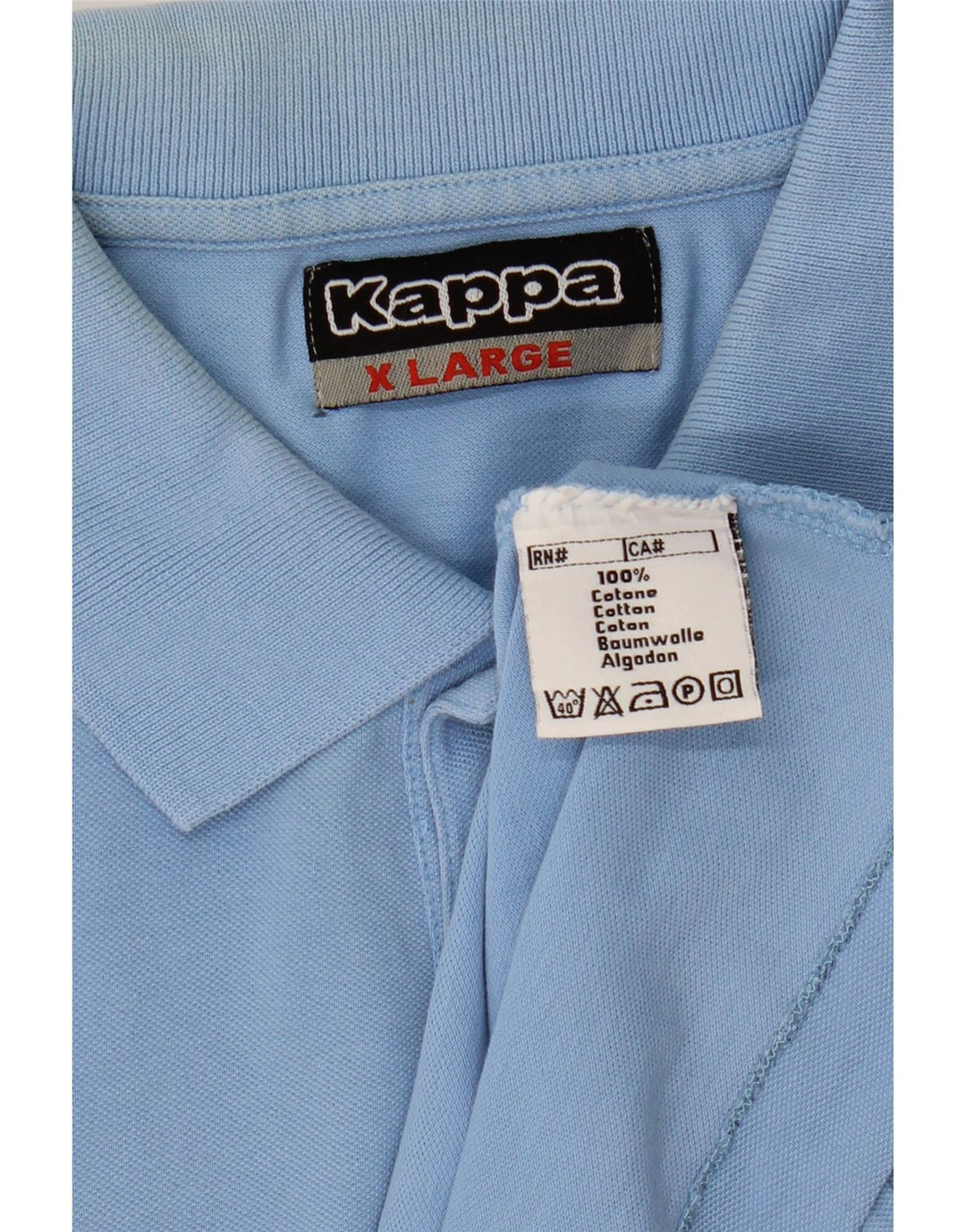 KAPPA Mens Polo Shirt XL Blue Cotton