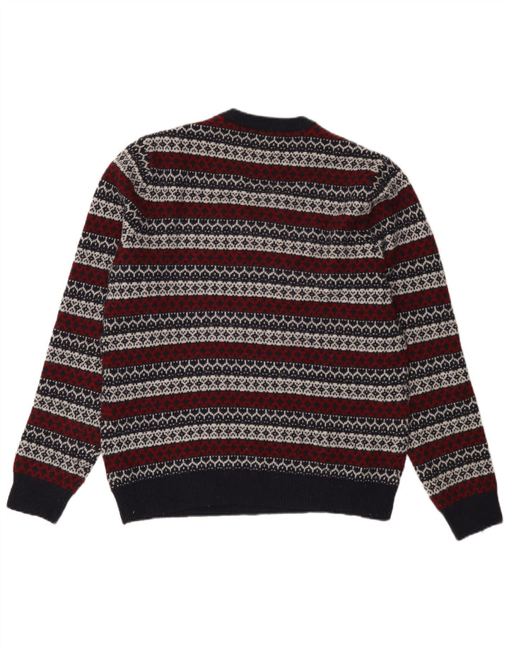 Мужской джемпер с круглым вырезом Jack Wills, средний темно-синий Fair Isle