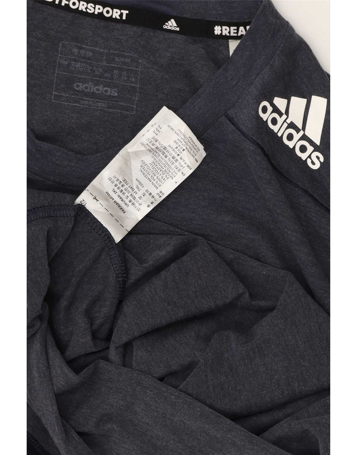 Мужская футболка Adidas Top 2XL Темно-синий полиэстер