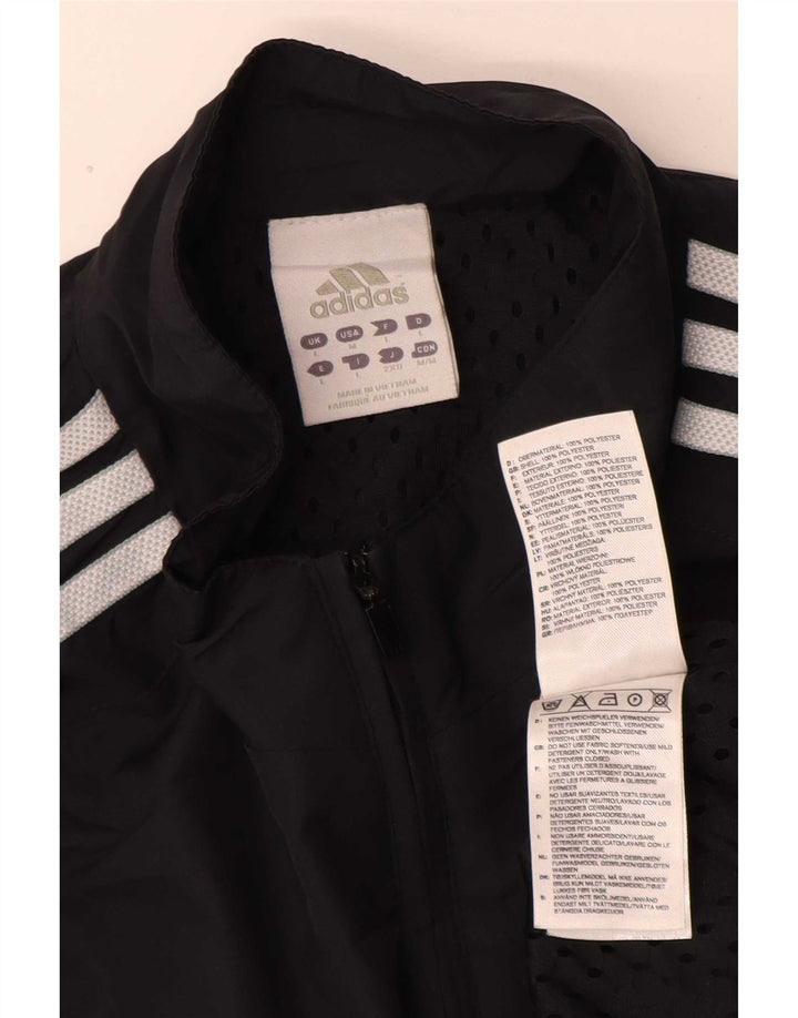 Мужской пуловер Adidas с воротником на молнии, спортивный костюм, большой темно-синий спортивный костюм