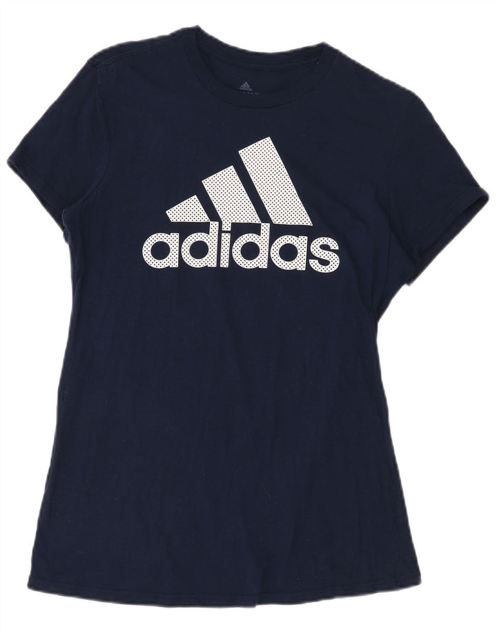 Женская футболка с рисунком Adidas Top UK 14 Medium Navy Blue