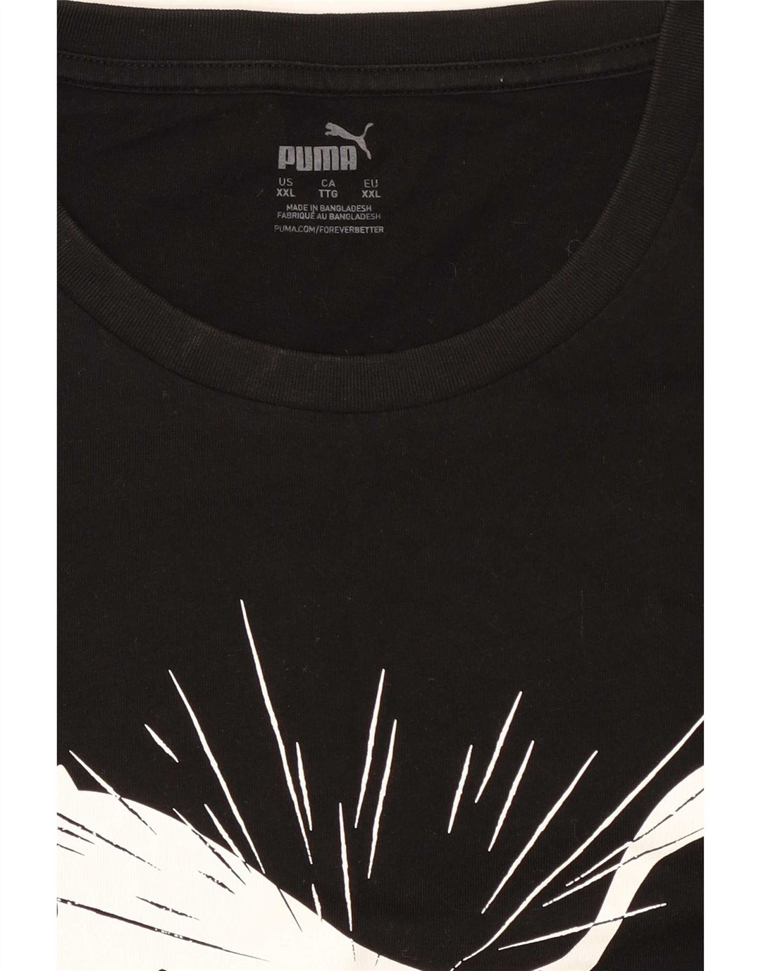 Мужская футболка с рисунком Puma 2XL, черная
