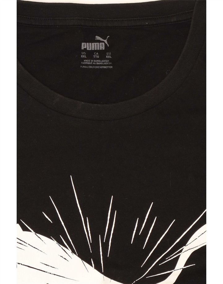 Мужская футболка с рисунком Puma 2XL, черная