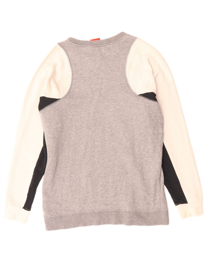 Мужской свитшот Nike Jumper XS, серый, хлопок с цветными блоками