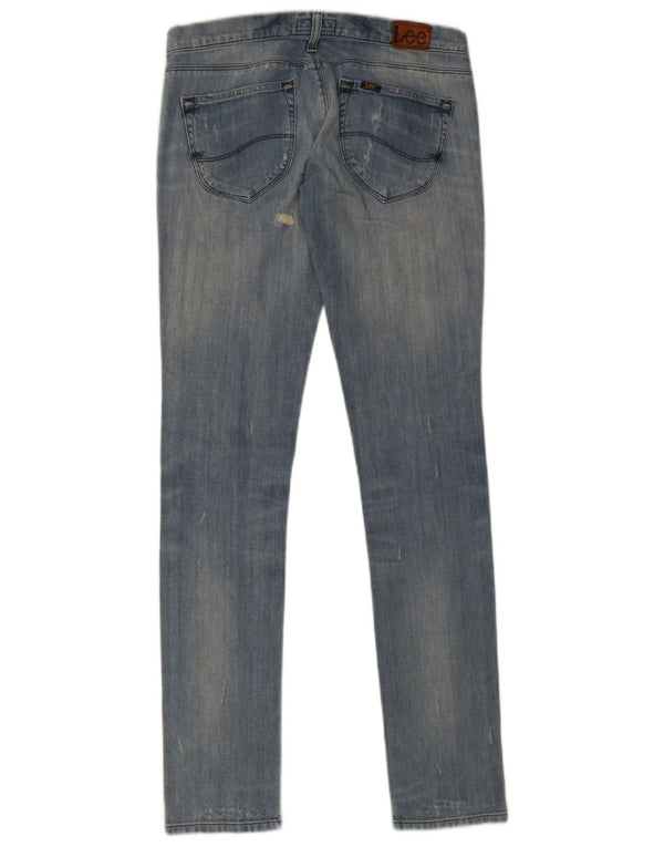 Женские потертые джинсы скинни Lee Lynn W29 L35, синий хлопок