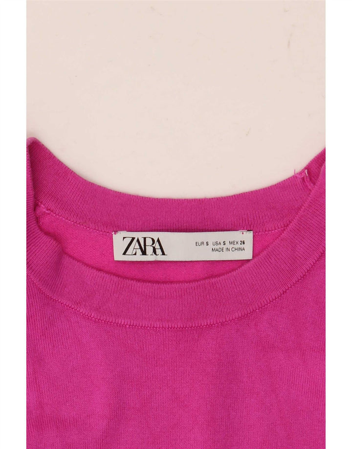 Женская майка Zara UK 8, маленькая, розовая