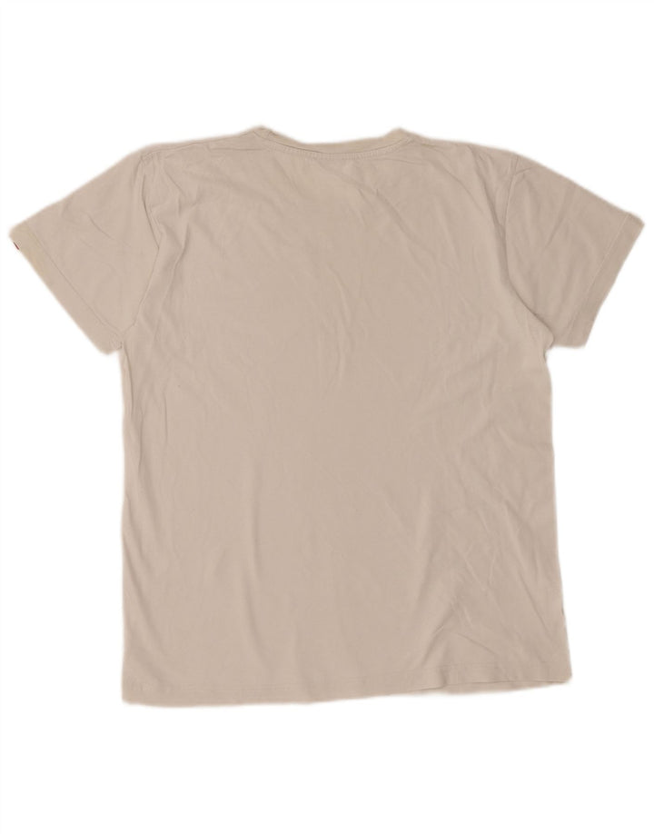 LEVI'S Womens T-Shirt Top UK 14 Medium White Cotton