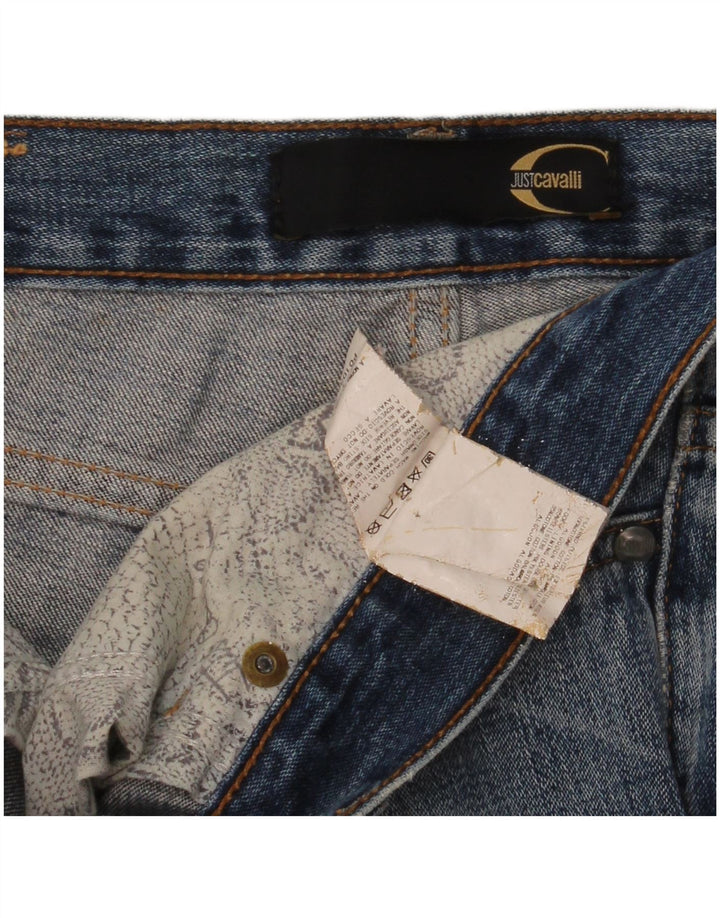 Мужские прямые джинсы Cavalli W36 L35 синие, хлопок
