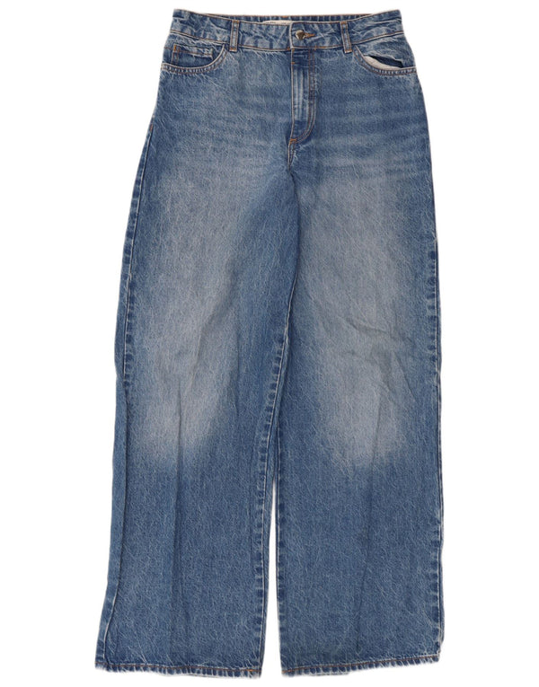 Женские широкие джинсы Zara EU 36 XS W26 L31 синие