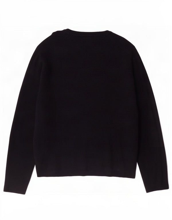 Женский свободный джемпер с v-образным вырезом J. Crew, Великобритания, 18 XL, темно-синий, шерсть