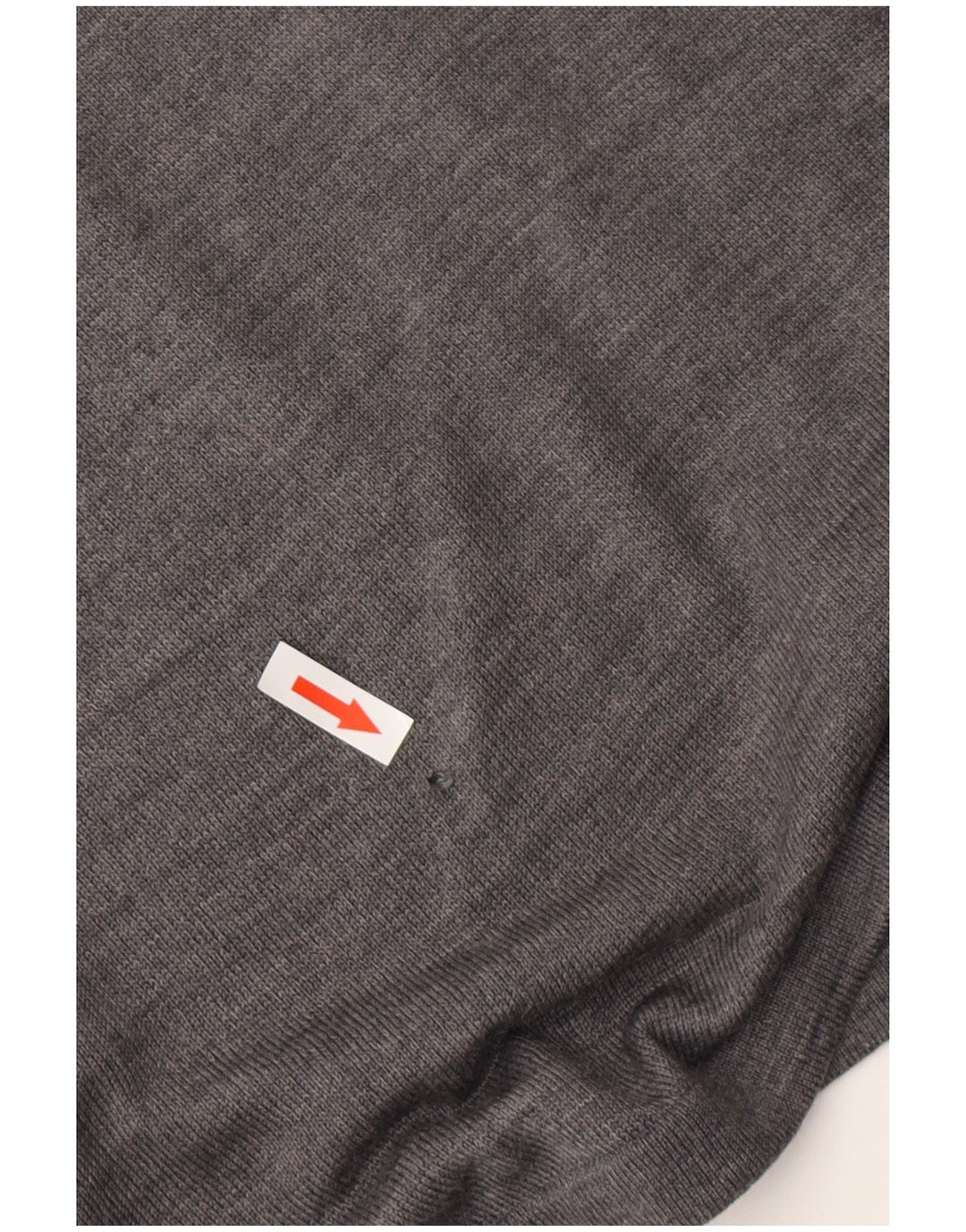 ARMANI JEANS Мужской свитер с круглым вырезом 2XL Серый Шерстяной