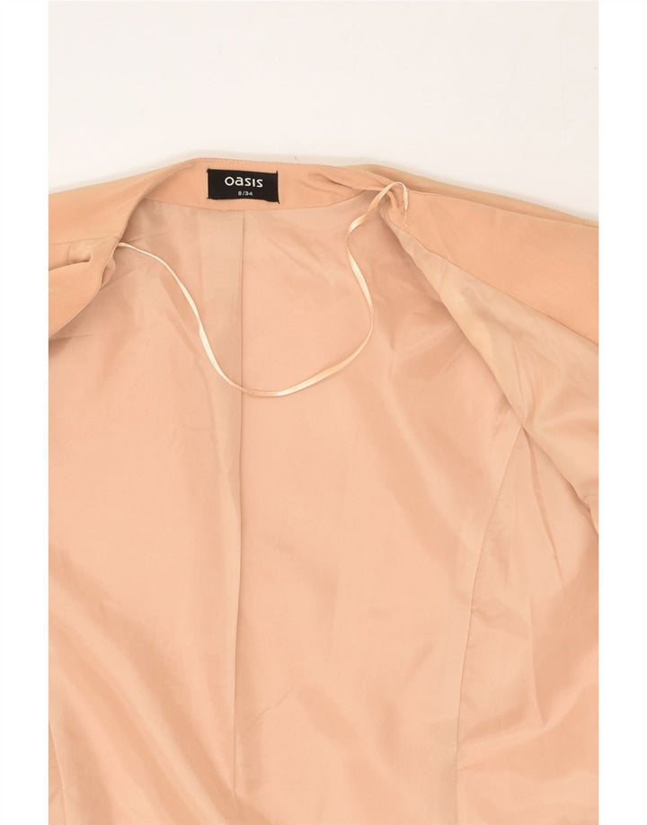 OASIS Womens Loose Fit Blazer Jacket UK 8 Small Beige Polyester | Vintage Oasis | Thrift | Second-Hand Oasis | Used Clothing | Messina Hembry 