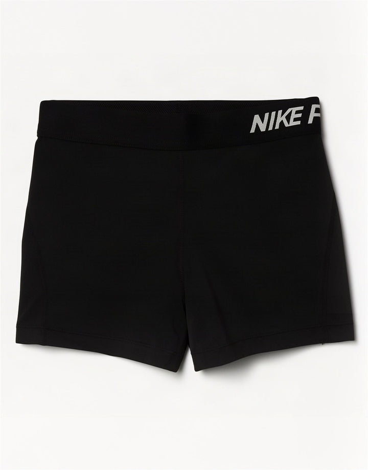 Женские спортивные шорты Nike Dri Fit с графическим рисунком UK 8, маленькие черные из полиэстера